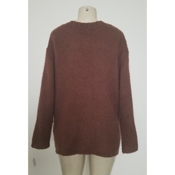 INSIGHT WOMEN'S MOHAIR MIX KNITTED CROPPED BUTTON CARDIGAN SIZE 2 #847 - Picture 4 of 11